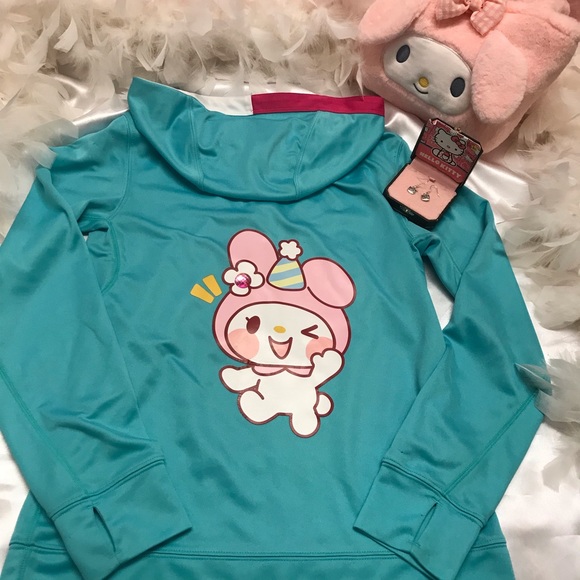 Adorable 🍭vintage my melody 🎵 hoodie and earrings set💕 - Picture 3 of 14